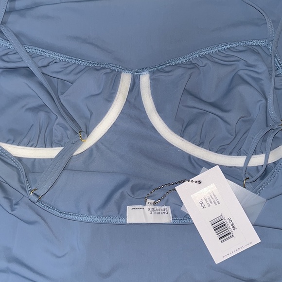 We Wore What Womens Ruched Sleeveless Slip Dress Light Blue XXL - Picture 4 of 5